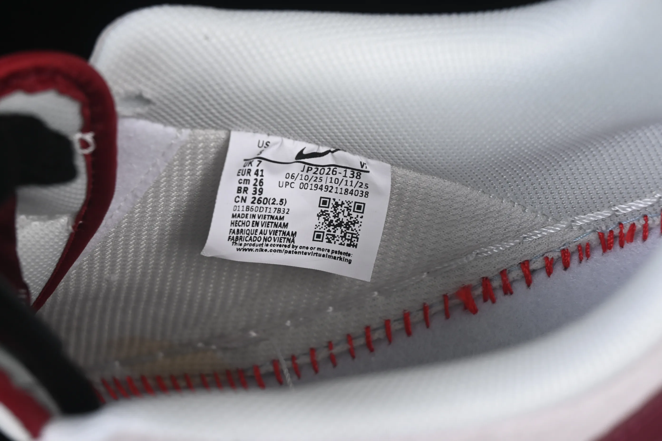 All categories Nk Air Force 1 Air Force series Nk Air Force 1 Low Air Force low-top Nike Air Force 1'07 Low red and white contrast Air Force 1 low-top casual sneakers JP2026-138